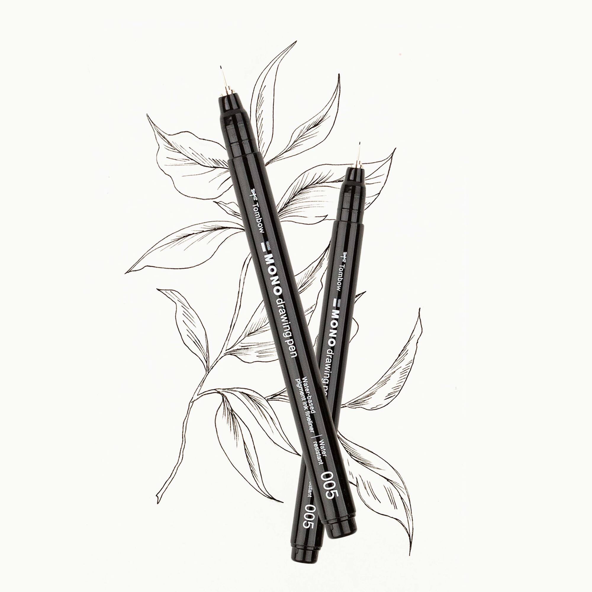 Tombow MONO 005 Black Drawing Pens, 2ct.